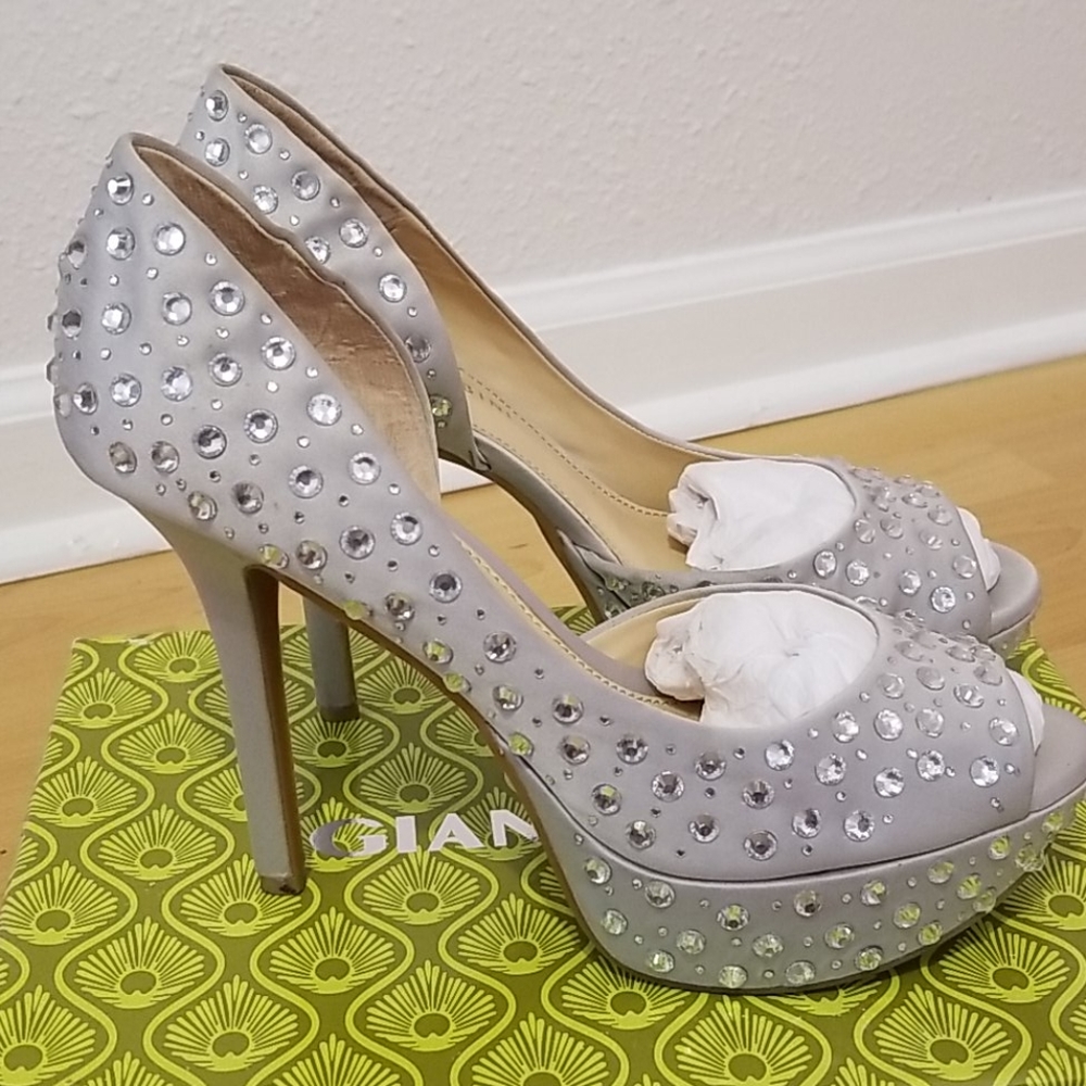 Gianni Bini Silver Rhinestone Pumps - Picture 3 of 5
